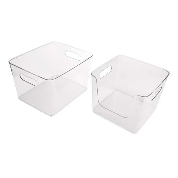 Open Clear Fridge Freezer Storage Bin
