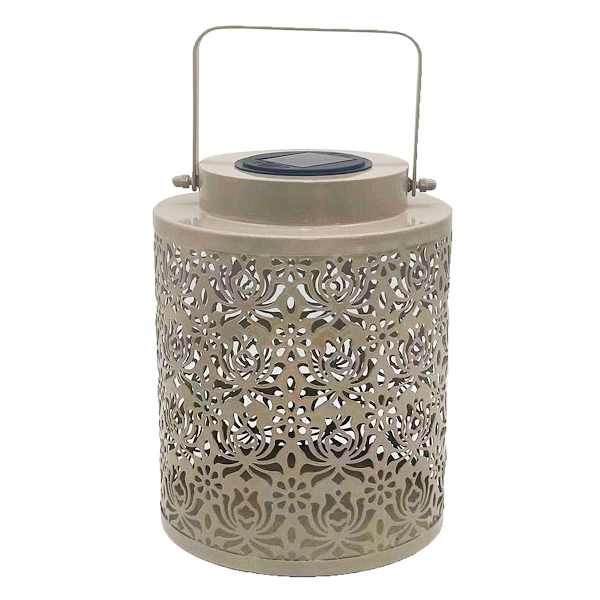 Found & Fable Outdoor Solar Lantern, Tan