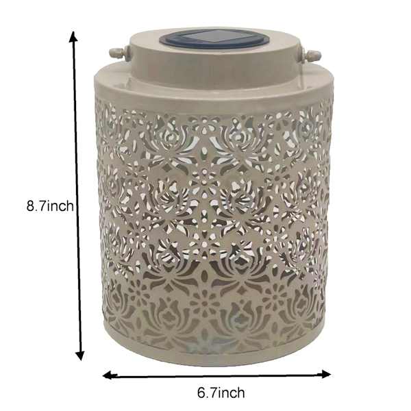 Found & Fable Outdoor Solar Lantern, Tan