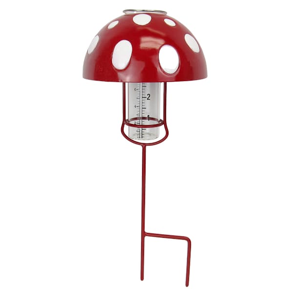 Sunny Club Mushroom Rain Guage, 14"