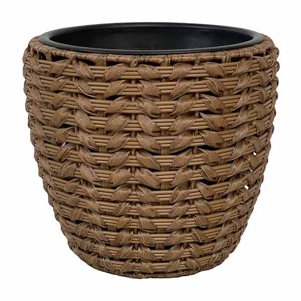 Found & Fable Hyacinth Rattan Outdoor Planter, Medium