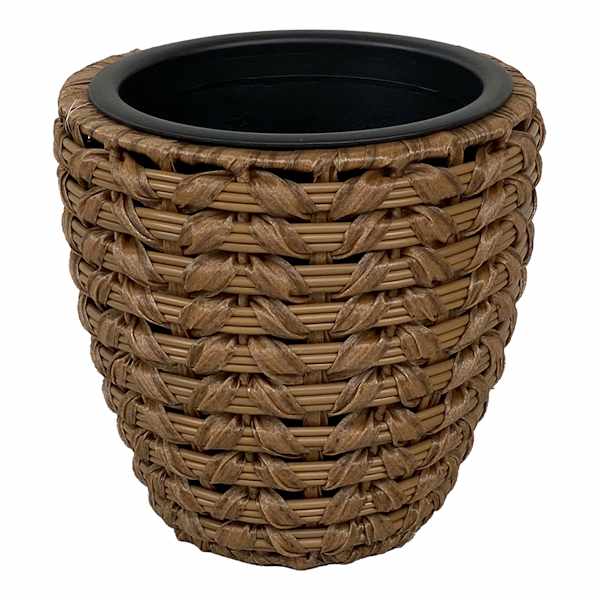 Found & Fable Hyacinth Rattan Outdoor Planter, Small