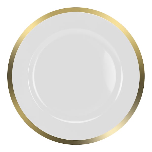 4-Pack Pearl & Gold Rim Charger Plates