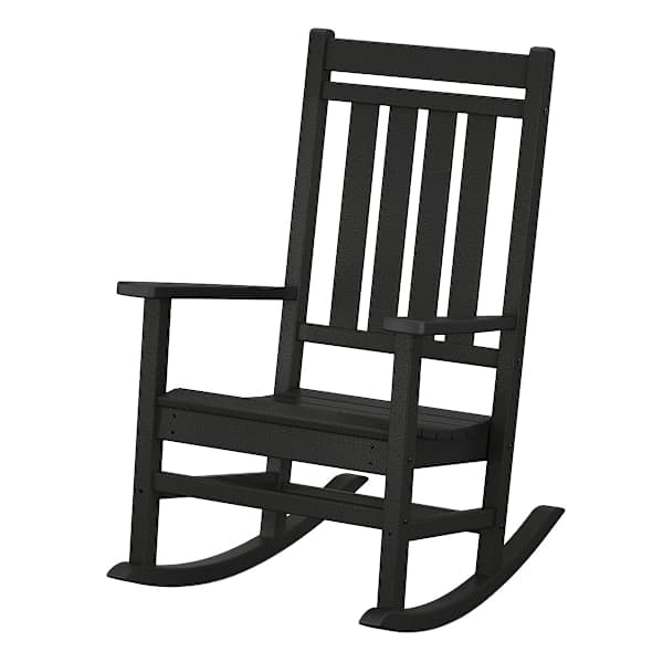 Polywood Black Rocking Patio Chair