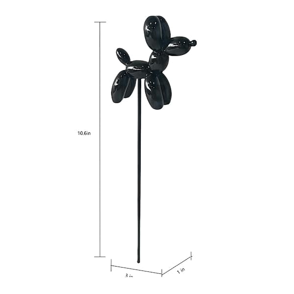 Crosby St. Black Balloon Dog Yard Pick, 11"