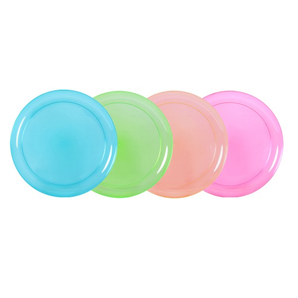 20-Pack Neon Mix Plastic Plates