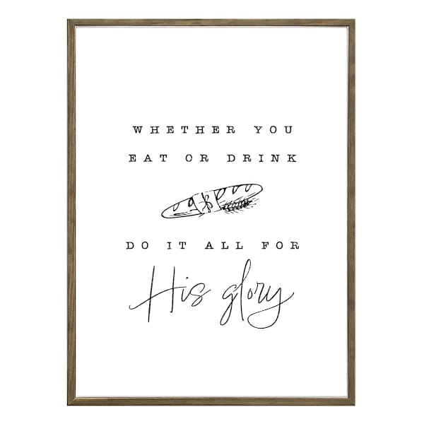 Framed His Glory Sentiment Wall Art, 12x16