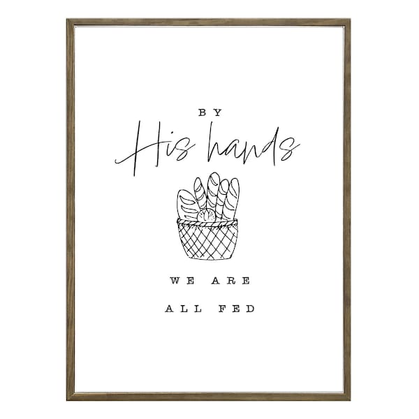Framed In His Hands Sentiment Wall Art, 12x16