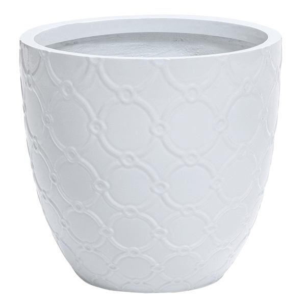 Providence Portia White Outdoor Planter, Small