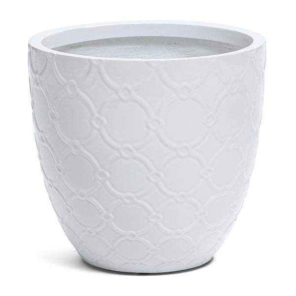 Providence Portia White Outdoor Planter, Medium