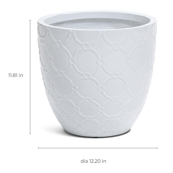 Providence Portia White Outdoor Planter, Medium