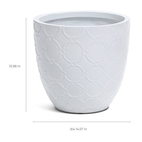 Providence Portia White Outdoor Planter, Large