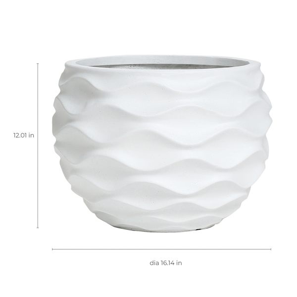 Crosby St. Clara White Outdoor Planter, Medium
