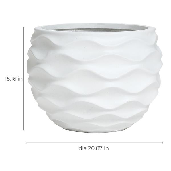 Crosby St. Clara White Outdoor Planter, Large