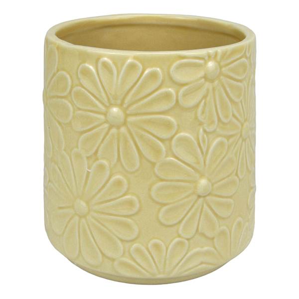 Sunny Club Indoor Ceramic Daisy Planter, 5"