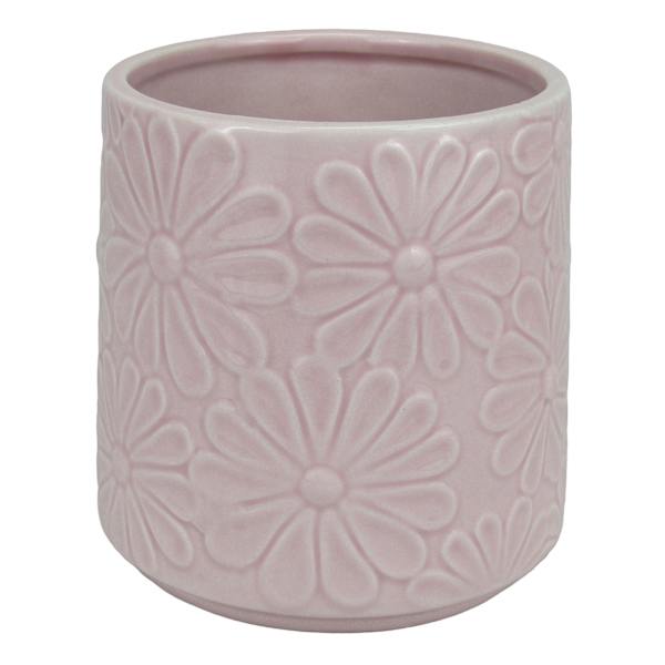 Sunny Club Indoor Pink Ceramic Daisy Planter, 5"