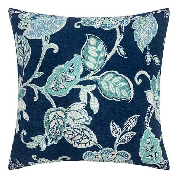 Providence Positano Navy Oversized Square Outdoor Throw Pillow, 20"