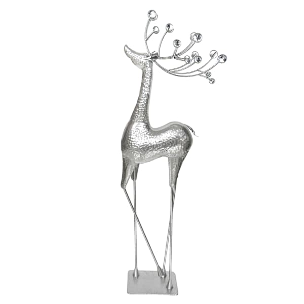 Silver Standing Reindeer Decor, 49"