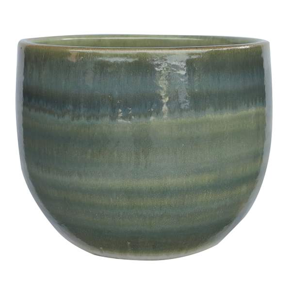 Alana Green Ceramic Outdoor Planter, Large