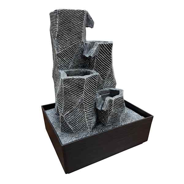 3-Tier Lit Water Outdoor Fountain, 12"