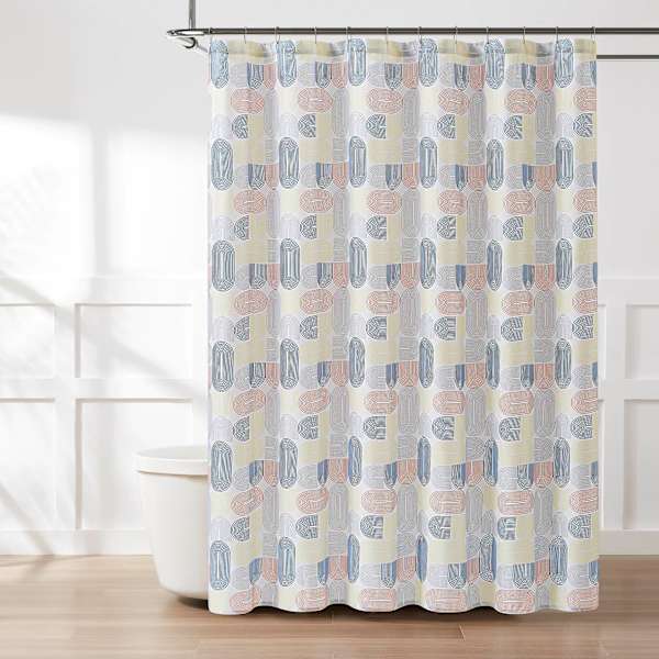 13-Piece Modern Arches Shower Curtain Set, 72"