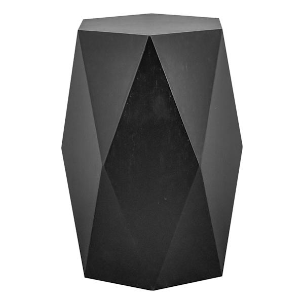Hexagon Wooden Accent Table, Black