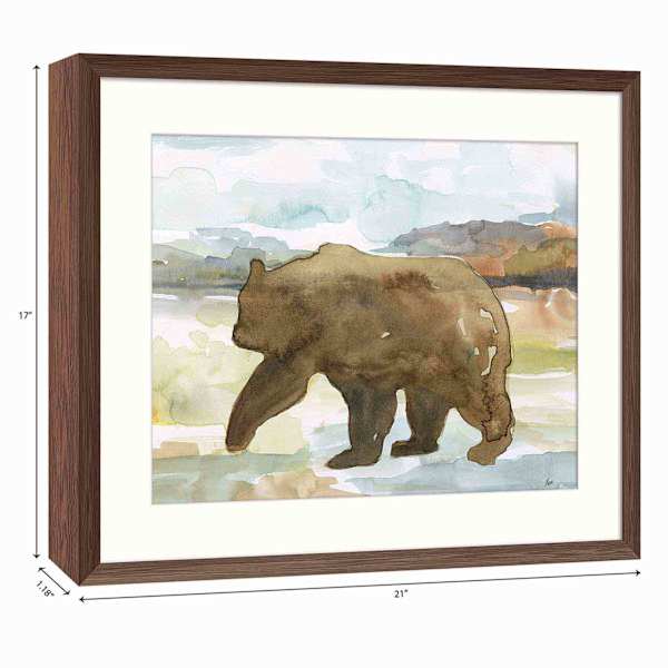 Lake & Lodge Glass Print Bear Print Wall Art, 21x17