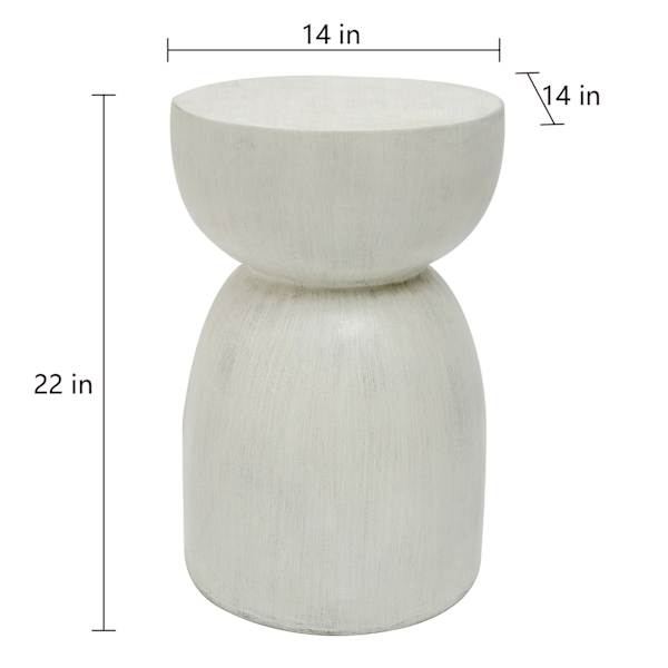 Cade Wooden Accent Table , White Ash Finish