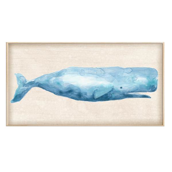 Honeybloom Framed Whale Canvas Wall Art, 16x30