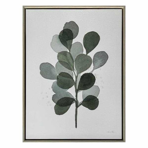 Framed Leaf Canvas Wall Art,12x16