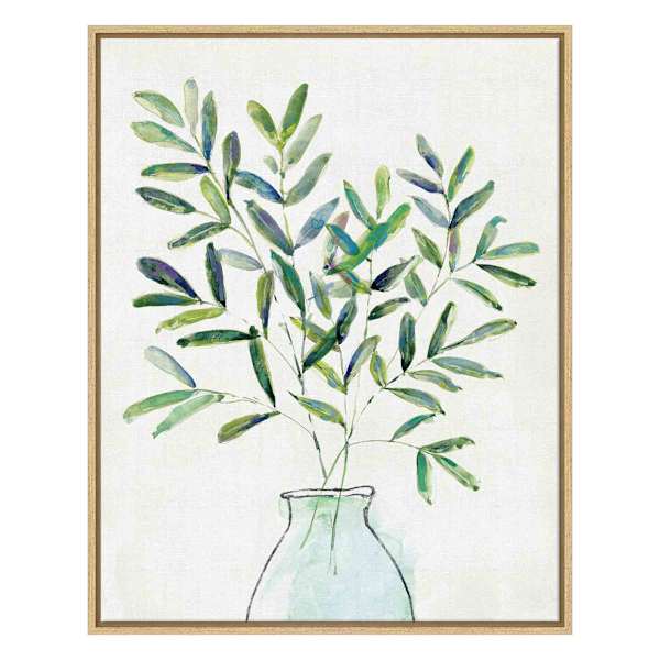 Framed Greenery Canvas Wall Art, 23x29