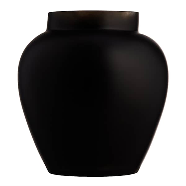 Providence Black Matte Glass Vase, 9"