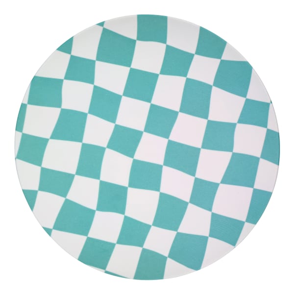 Oh Joy! Blue Checkered Dinner Plate, 10"