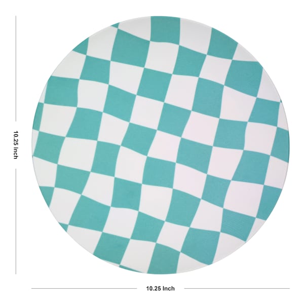 Oh Joy! Blue Checkered Dinner Plate, 10"