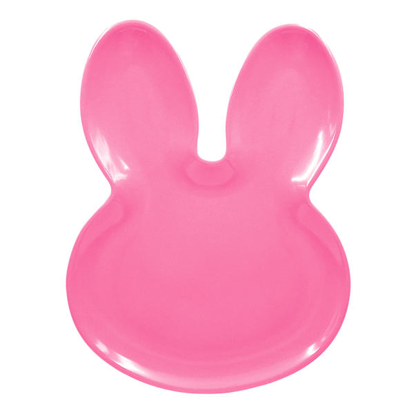 Bunny Brights Pink Bunny Plate, 8.5x11