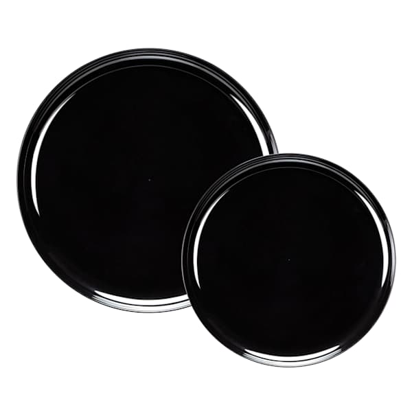20-Count Bespoke Black Combo Plates, 10.625"/8.625"