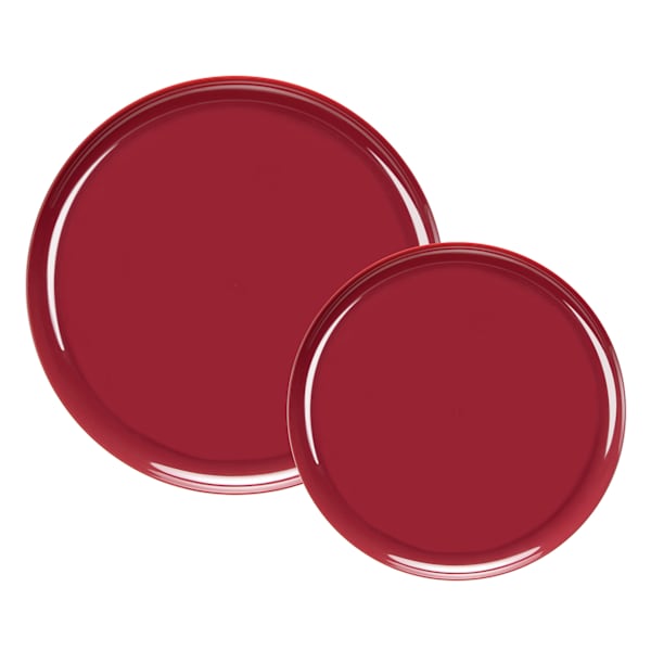 20-Count Cranberry Bespoke Combo Plates, 10.6"/8.6"