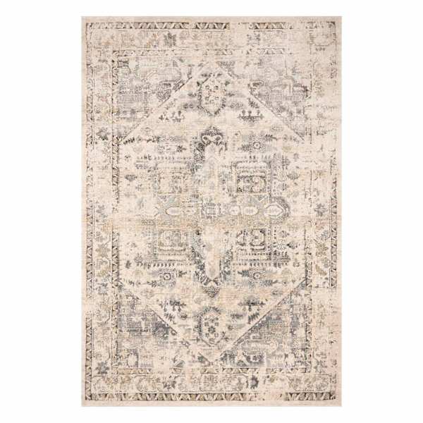 (A433) Cliff Grey Stone Area Rug, 7x10