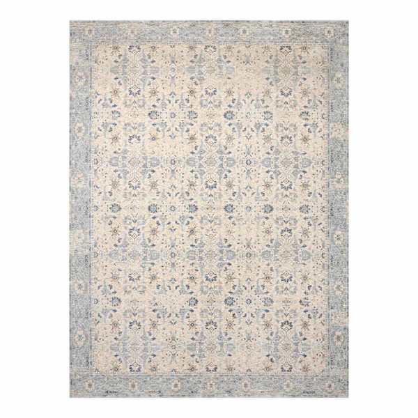 (A437) Penelope Grey Floral Area Rug, 9x12