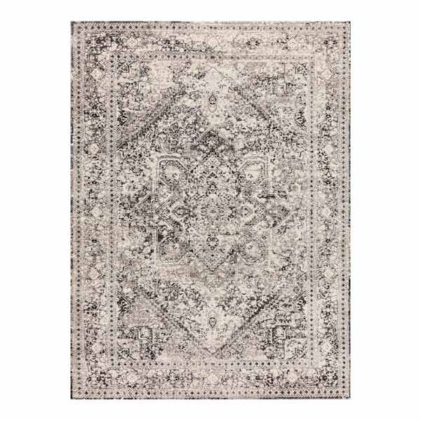 (B548) Providence Villa Cream & Grey Area Rug, 9x12