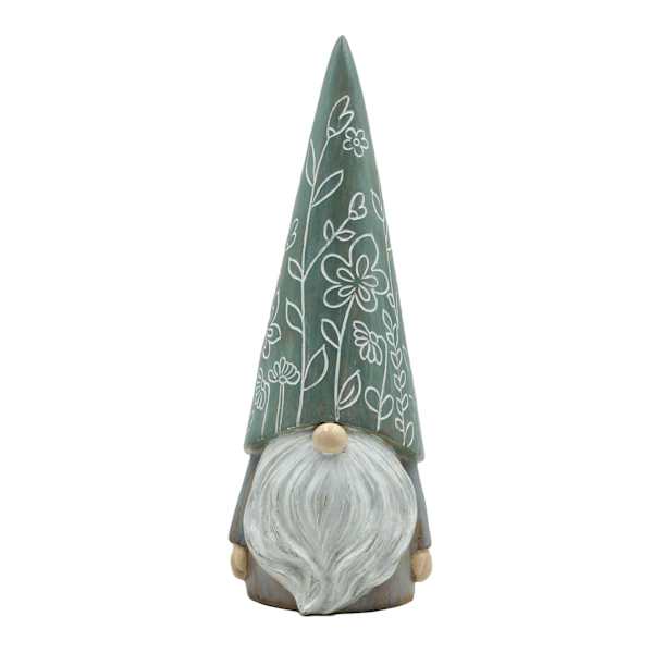 Green Gnome Outdoor Garden Statue, 12"