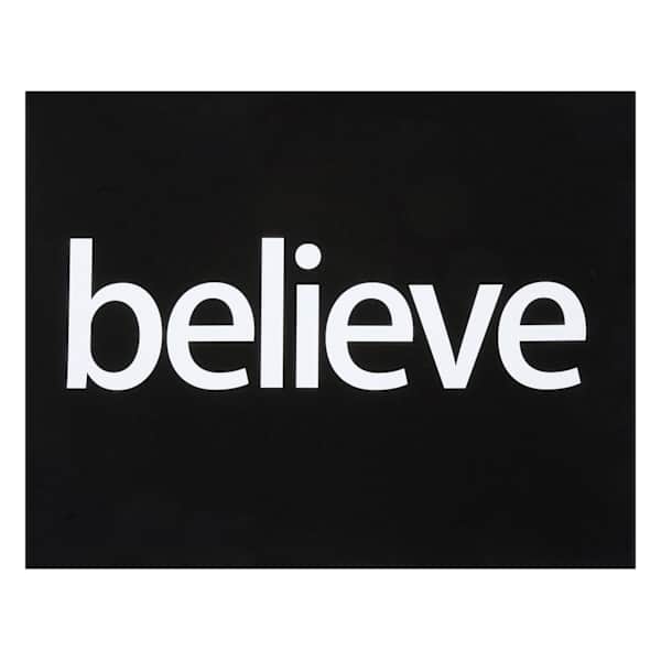 Believe Canvas Wall Sign, 14x11