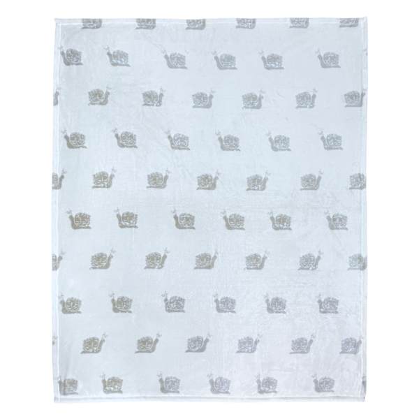 Honeybloom Snail Print Micro Plush Throw Blanket, 50x60