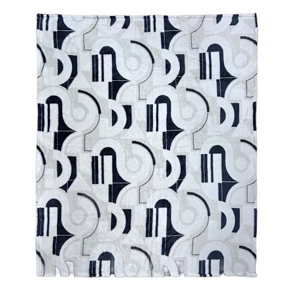 Crosby St. Modern Geo Micro Plush Throw Blanket, 50x60