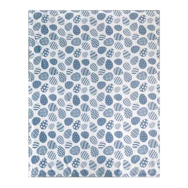 Blue Eggs Printed Plush Throw Blanket, 50x60