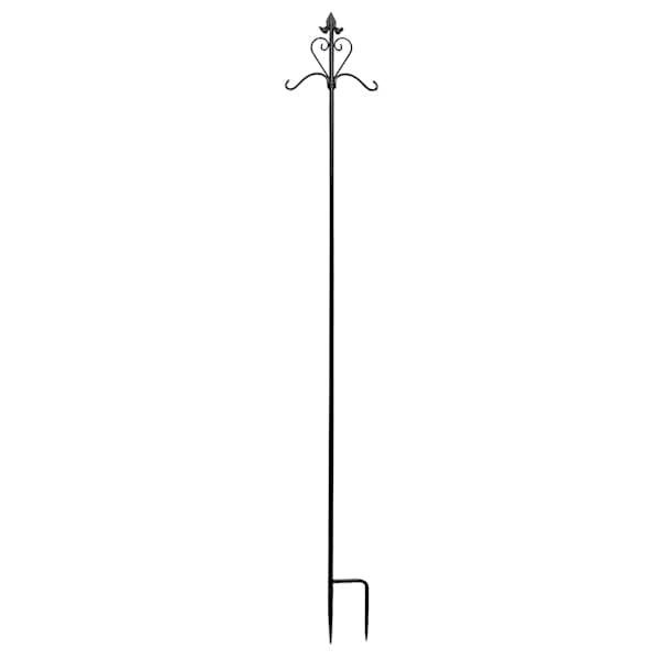 Black Scroll Double Shephard's Hook, 72"