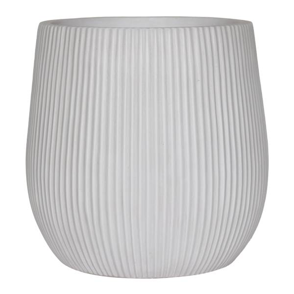Salem White Synthetic Outdoor Planter, Small