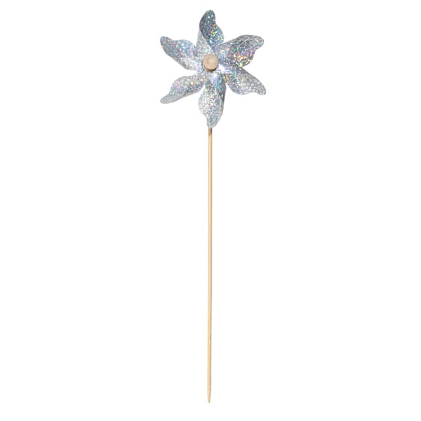Sunny Club Silver Holographic Whirligig, 12"