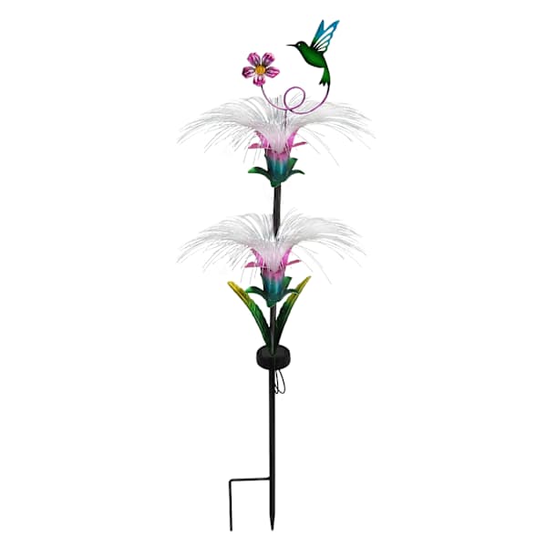 Hummingbird Solar Yard Pick, 33"