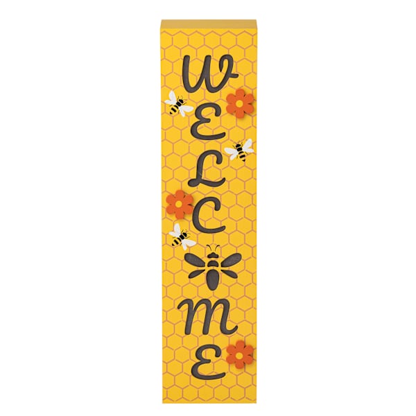 Welcome Cutout Lighted Outdoor Garden Sign, 30"
